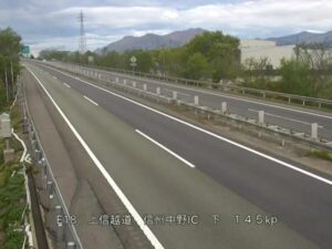 長野県中野市 上信越自動車道 信州中野インターチェンジ下りのライブカメラ