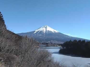 田貫湖畔から富士山のライブカメラ|静岡県富士宮市のサムネイル