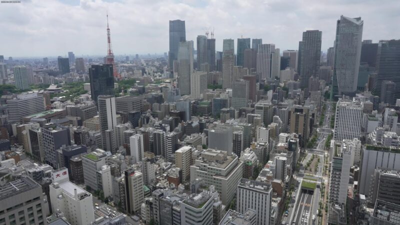 共同通信本社から新橋周辺・東京タワーのライブカメラ|東京都港区のサムネイル