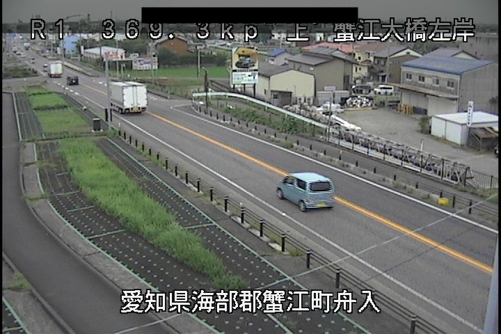 国道1号 蟹江大橋左岸のライブカメラ|愛知県蟹江町のサムネイル