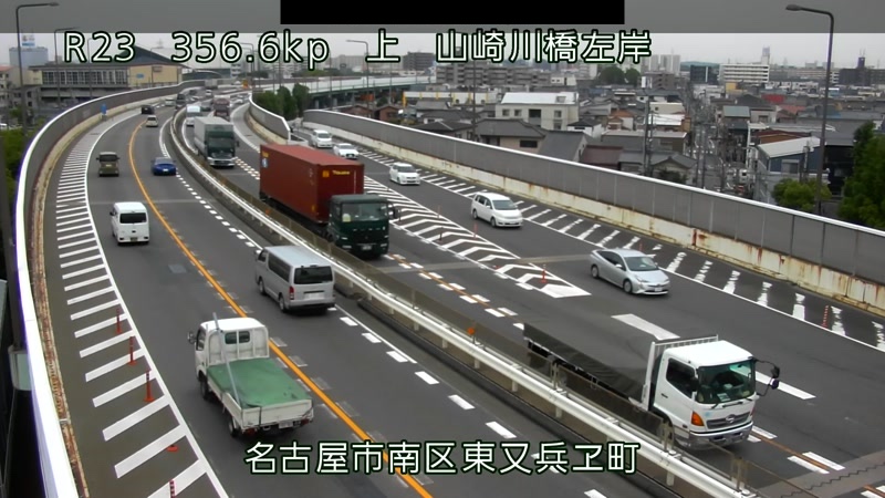 国道23号 山崎川橋左岸のライブカメラ|愛知県名古屋市のサムネイル