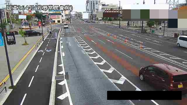 国道264号 佐野常民像前のライブカメラ|佐賀県佐賀市のサムネイル