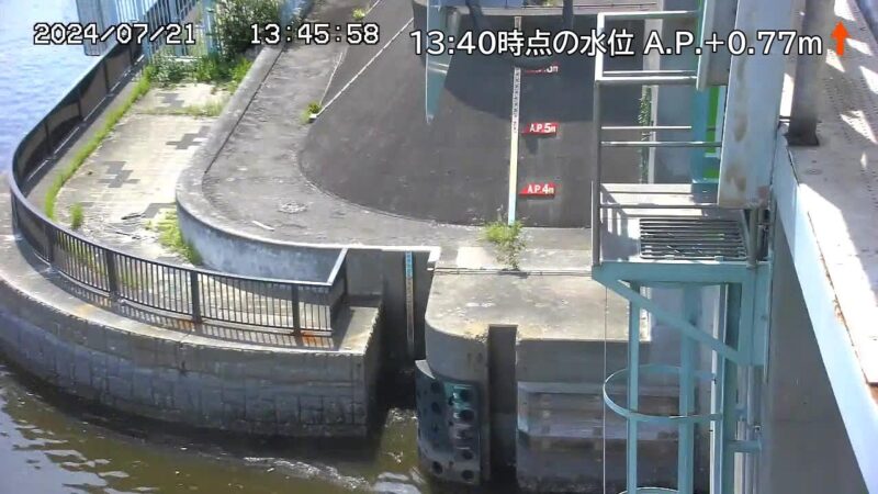 辰巳運河 辰巳水門・外水側のライブカメラ|東京都江東区のサムネイル