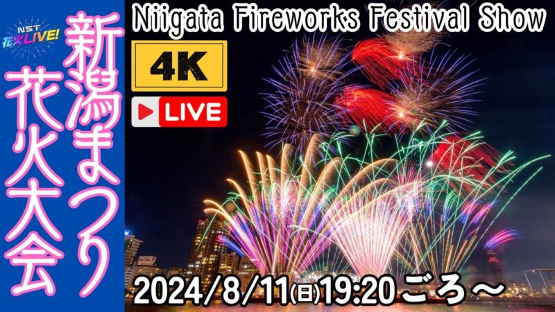 NSTより新潟まつり花火大会のライブカメラ|新潟県新潟市のサムネイル