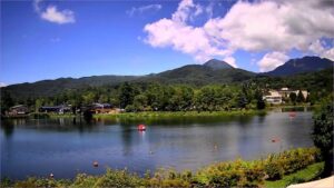 長野県茅野市 蓼の花オートキャンプ場から蓼科湖畔のライブカメラ