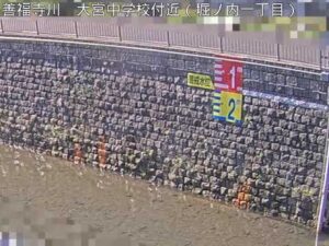 東京都杉並区 善福寺川 武蔵野橋上流のライブカメラ