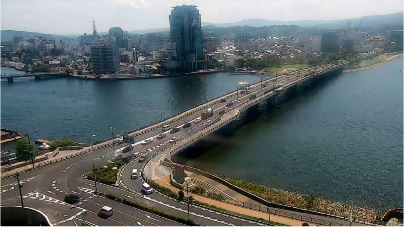 大橋川 宍道湖大橋のライブカメラ|島根県松江市のサムネイル