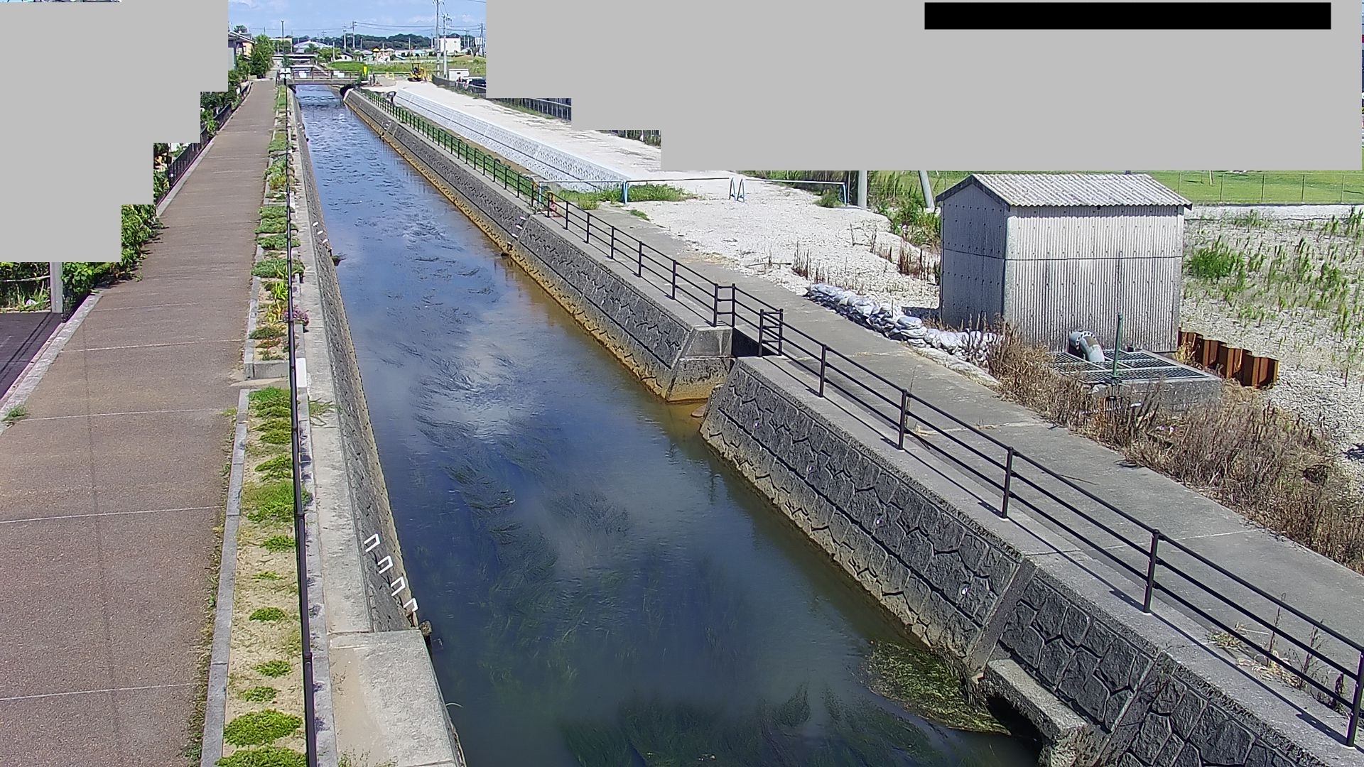 西川 福島町公民館東側遊歩道のライブカメラ|石川県能美市のサムネイル