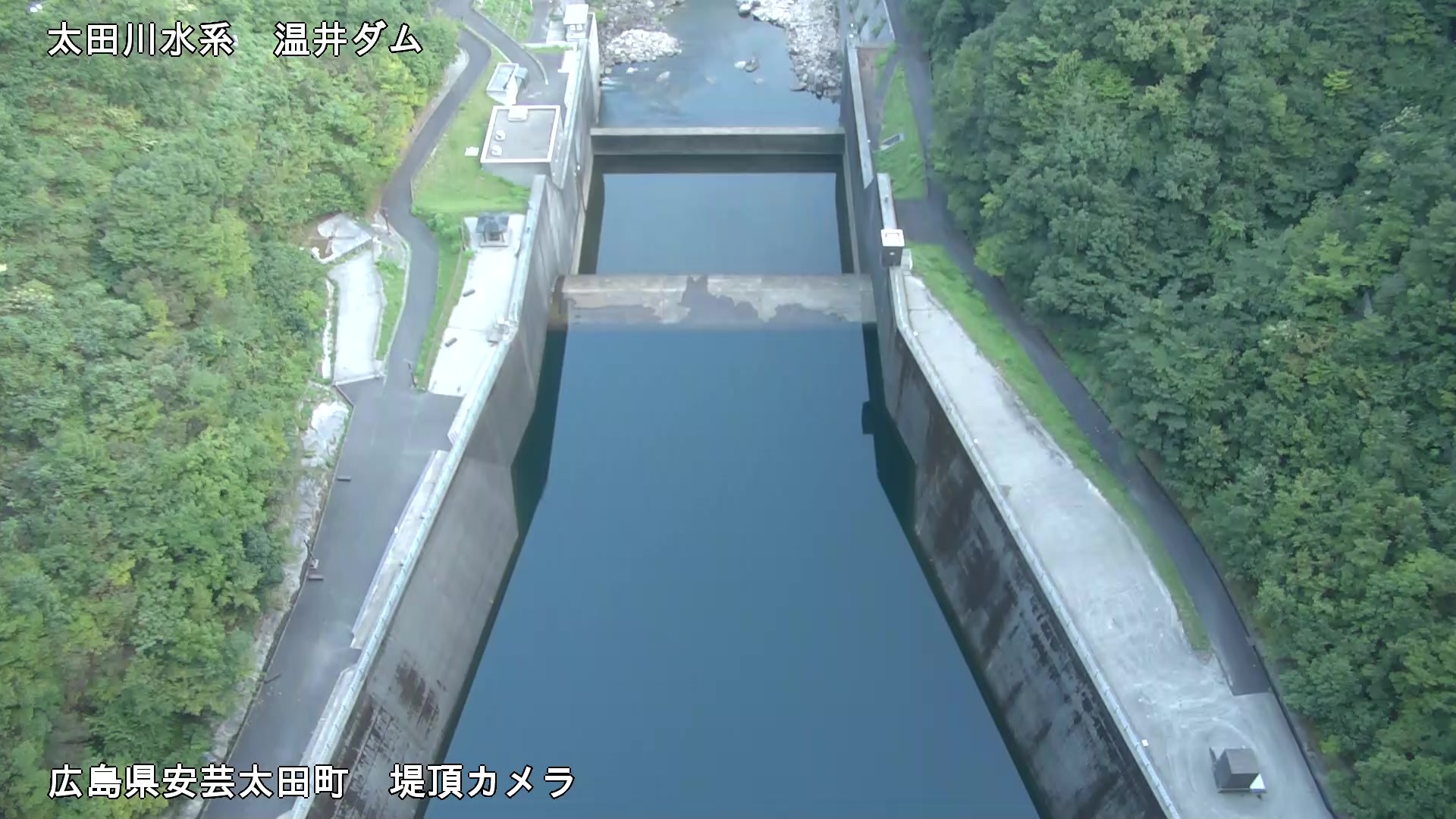 温井ダム 堤頂のライブカメラ|広島県安芸太田町のサムネイル