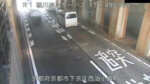 京都府京都市 国道1号 堀川アンダーパス下りのライブカメラ