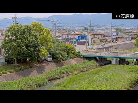山梨県道42号 小笠原橋と滝沢川のライブカメラ|山梨県南アルプス市のサムネイル