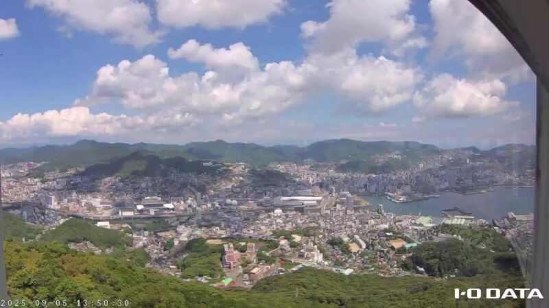 稲佐山展望台から長崎市街地のライブカメラ|長崎県長崎市のサムネイル