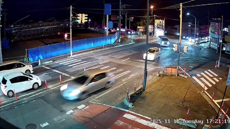 国道112号 下条五叉路交差点付近のライブカメラ|山形県山形市のサムネイル