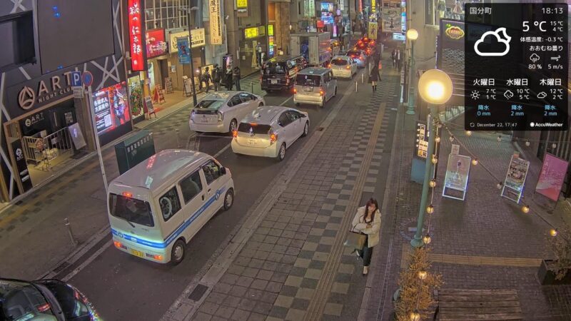 仙台市青葉区国分町通りのライブカメラ|宮城県仙台市のサムネイル