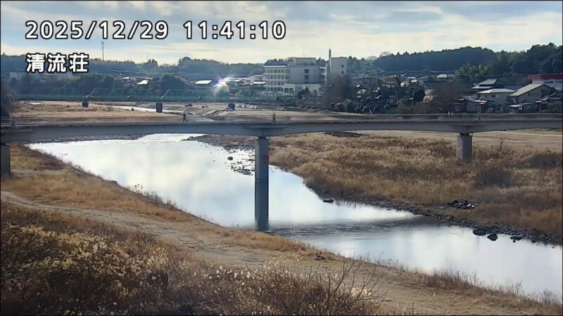 清流荘付近から那珂川歩道橋のライブカメラ|栃木県大田原市のサムネイル
