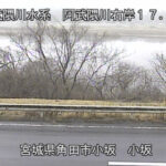 阿武隈川 小坂 17.6k右岸Ｐのライブカメラ|宮城県角田市のサムネイル