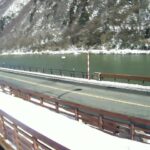 最上川 土湯 32.7k左岸のライブカメラ|山形県戸沢村のサムネイル