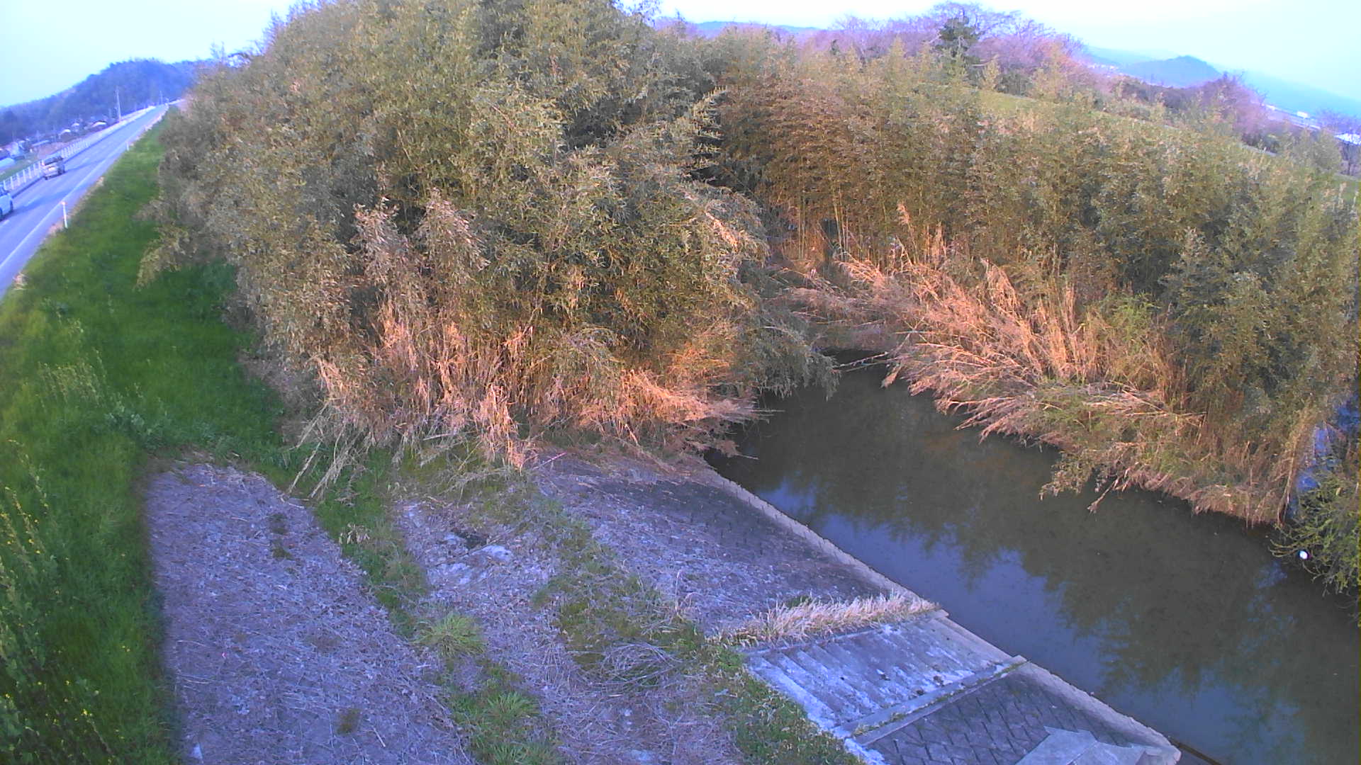法勝寺川 左岸 境4k800のライブカメラ|鳥取県南部町のサムネイル