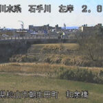 石手川 左岸2k8 松山市 和泉橋のライブカメラ|愛媛県松山市のサムネイル