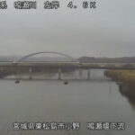 鳴瀬川 鳴瀬堰下流 4.6km左岸のライブカメラ|宮城県東松島市のサムネイル