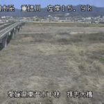 重信川 左岸15k9 東温市 拝志大橋のライブカメラ|愛媛県東温市のサムネイル