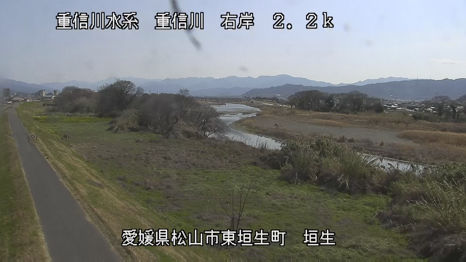 重信川 右岸2k2 松山市 垣生のライブカメラ|愛媛県松山市のサムネイル