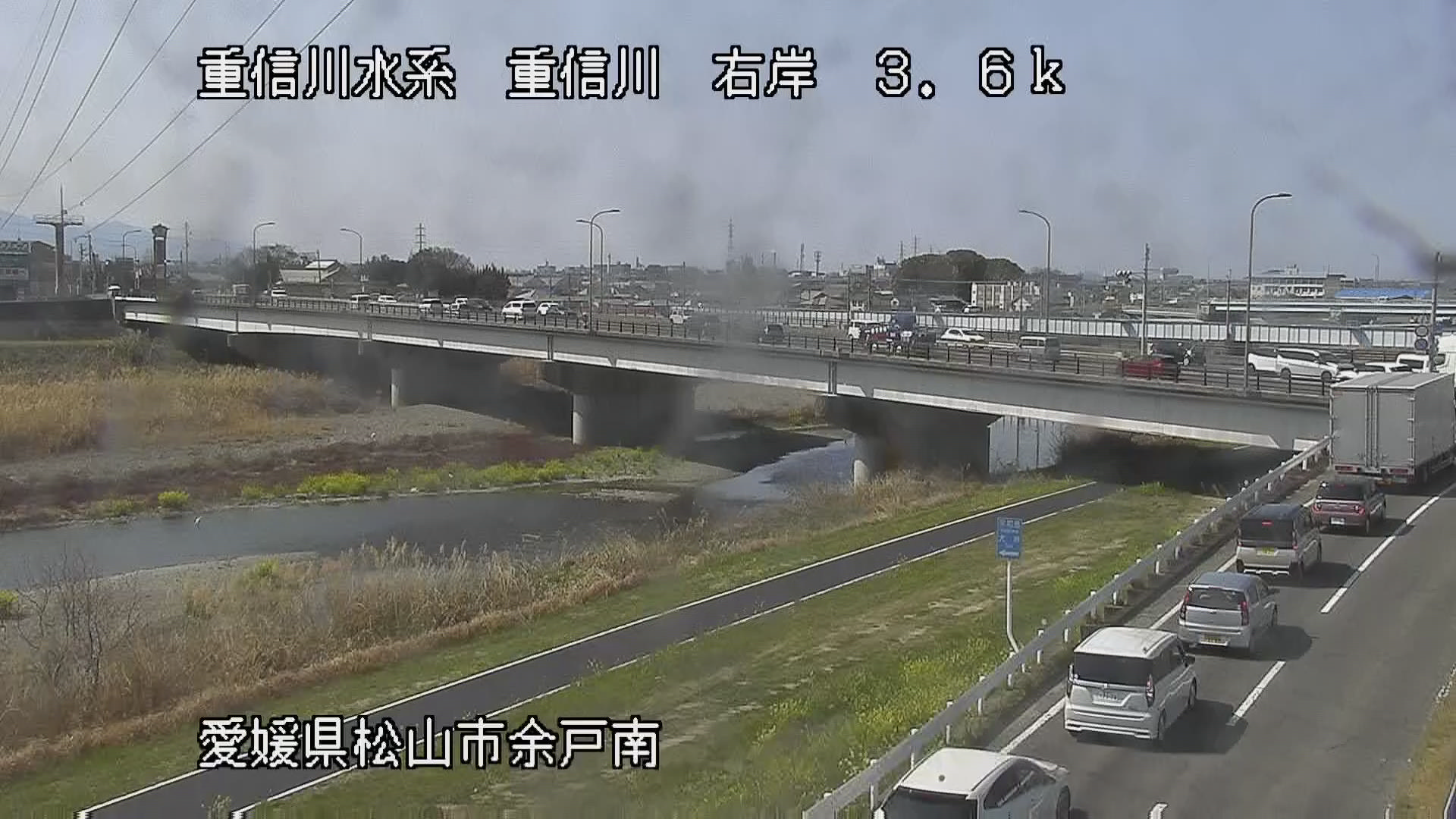 重信川 右岸3k6 松山市 余戸南のライブカメラ|愛媛県松山市のサムネイル