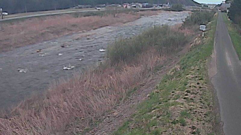 天神川 右岸 12k300のライブカメラ|鳥取県三朝町のサムネイル