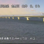 吉野川 右岸0k0徳島市 河口のライブカメラ|徳島県徳島市のサムネイル
