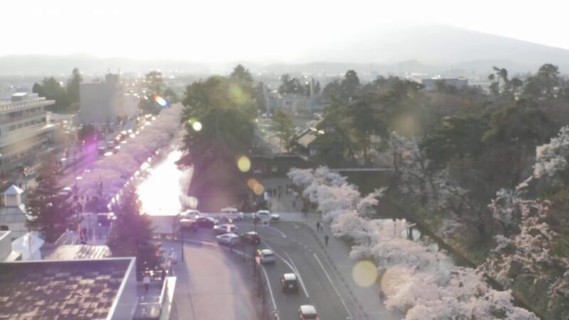 陸奥新報社屋上より弘前公園と岩木山のライブカメラ|青森県弘前市のサムネイル