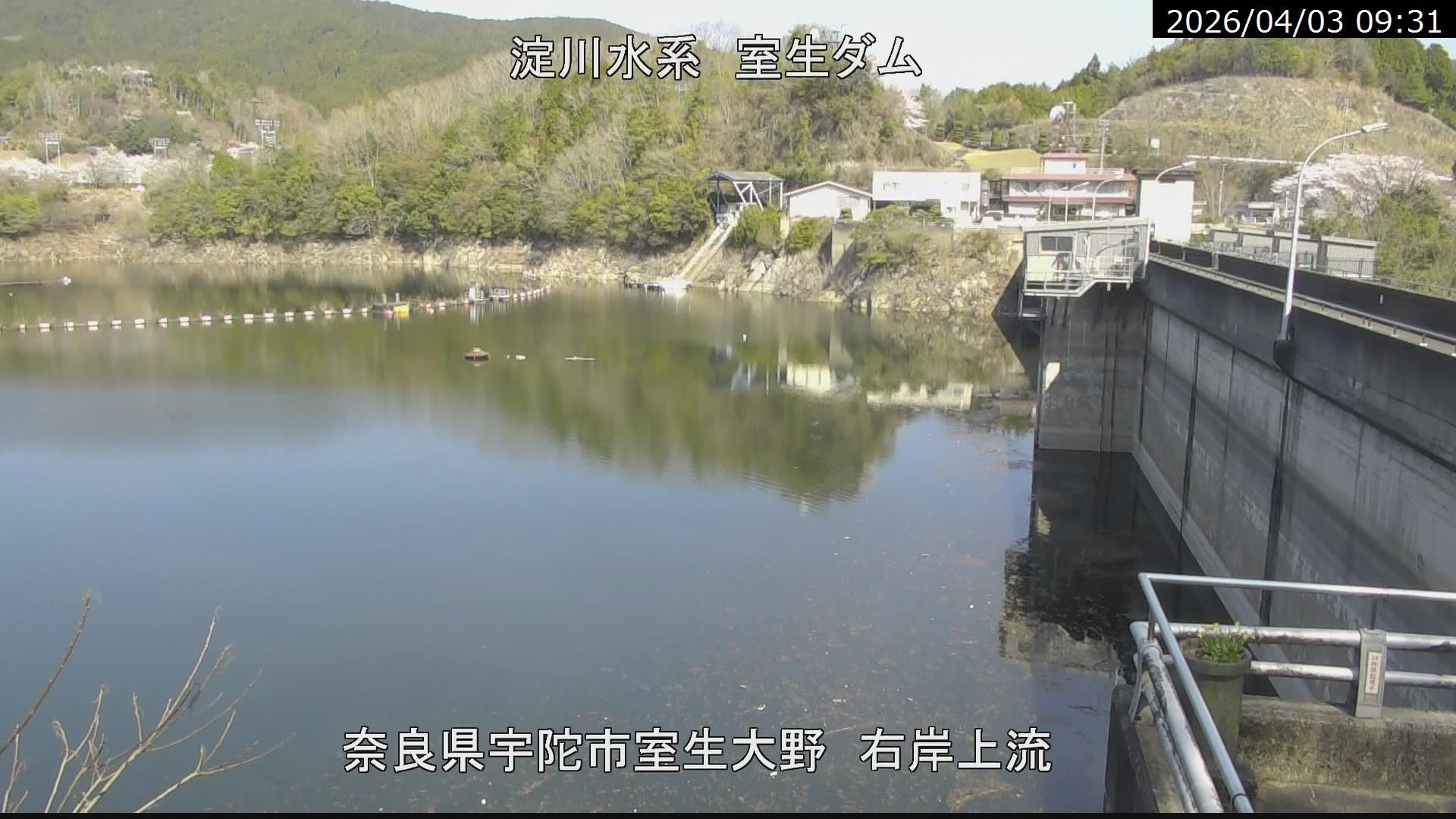 宇陀川 室生ダム右岸上流のライブカメラ|奈良県宇陀市のサムネイル
