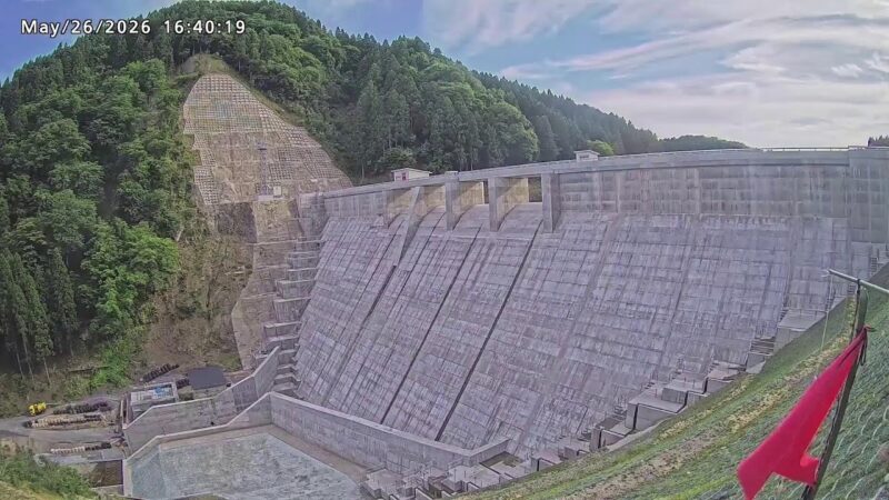 吉野瀬川ダム試験湛水のライブカメラ|福井県越前市のサムネイル