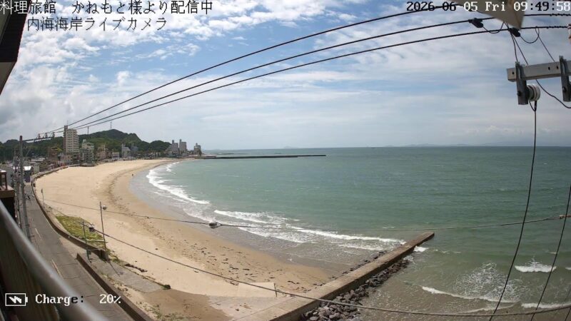 内海海水浴場のライブカメラ|愛知県南知多町のサムネイル